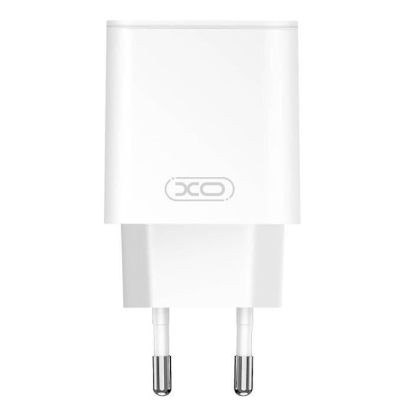 USB-C-laddare - XO - 20W - Kompakt - USB-C-kabel 60W - Överspänningsskydd Vit