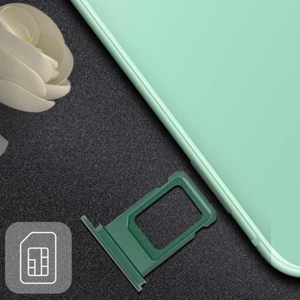 SIM-kort skuffe - Apple - iPhone 11 - 1 rum - Nano Sim - Grøn farve Grön