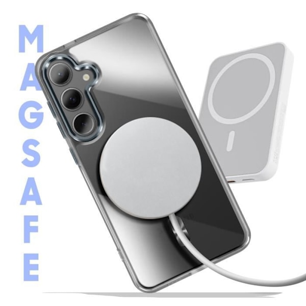 Coque MagSafe til Samsung S24 Plus og S25 Plus Bag Crystal Farve Sort Svart
