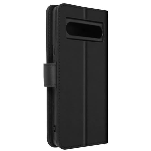 Etui til Google Pixel 7 Pro - AVIZAR - Wallet Flip - Videosupportfunktion - Sort Svart