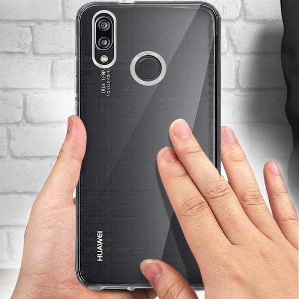 Takakansi + läpinäkyvä karkaistu lasikalvo Huawei P20 Lite - läpinäkyvä transparent