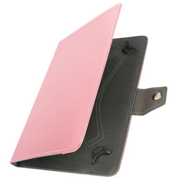Housse Tablett - AVIZAR - Universell - Vintage Läder Effekt - Videostöd - Rosa Rosa