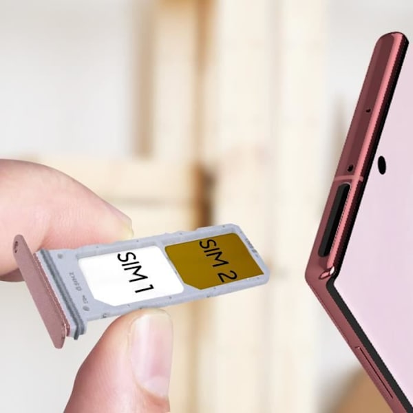 SIM-kortsfack - Samsung - Galaxy Note 10 - Rosa - 2 Nano SIM-kortplatser - Lätt installation Rosa