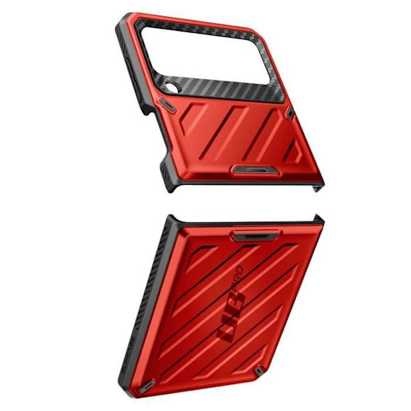 Samsung Galaxy Z Flip 4 Multilayer Unicorn Beetle Pro Supcase Rött fodral Röd