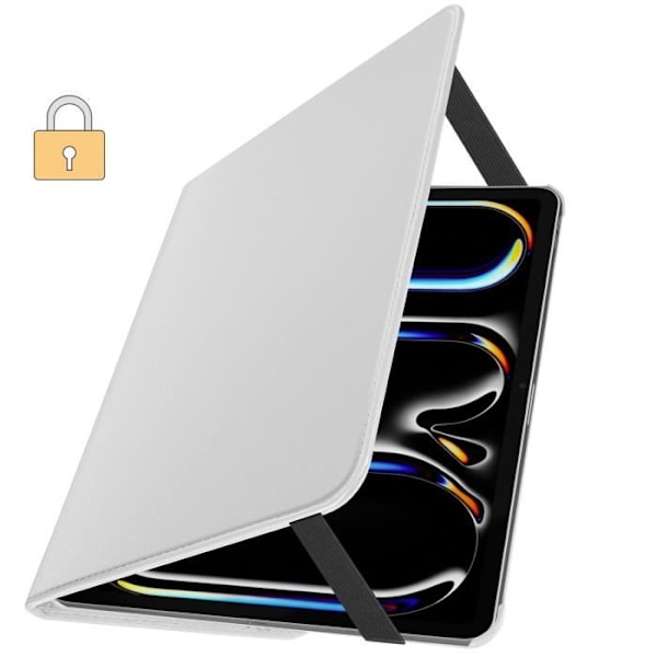 Flip Case til iPad Pro 11 2024 Folio Rotating 360 Stand Stand Hvid Vit
