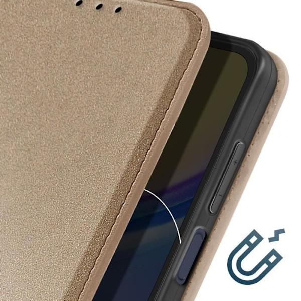 Suojakuori Samsung Galaxy A15:lle - AVIZAR - Korttitelineen videotuki Kultainen - Puolijäykkä - Synteettinen - Mixed Gul