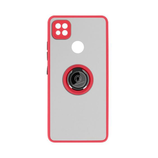"Coque - Xiaomi - Redmi 9C - Metallring - Videostöd - Stötabsorberande Röd" Röd