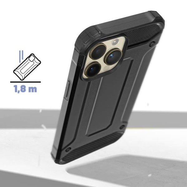 Stødsikker iPhone 14 Pro Max etui, sort etui