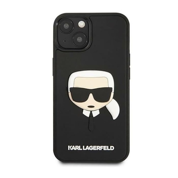 Karl Lagerfeld 3D gummi Karl-39s Head - Fodral för iPhone 14 Plus (svart) - 3666339086459