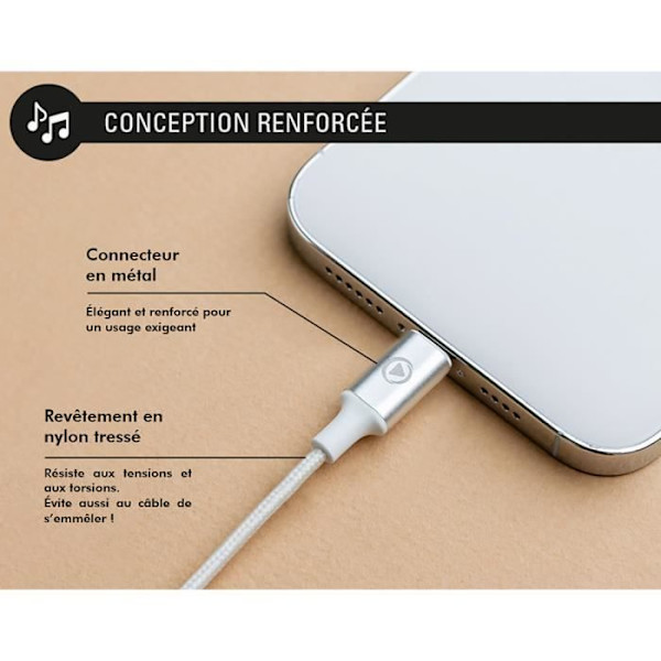 Langalliset kuulokkeet - Force Play - In-ear - 3,5 mm liitäntä - Valkoinen - Elinikäinen takuu Vit