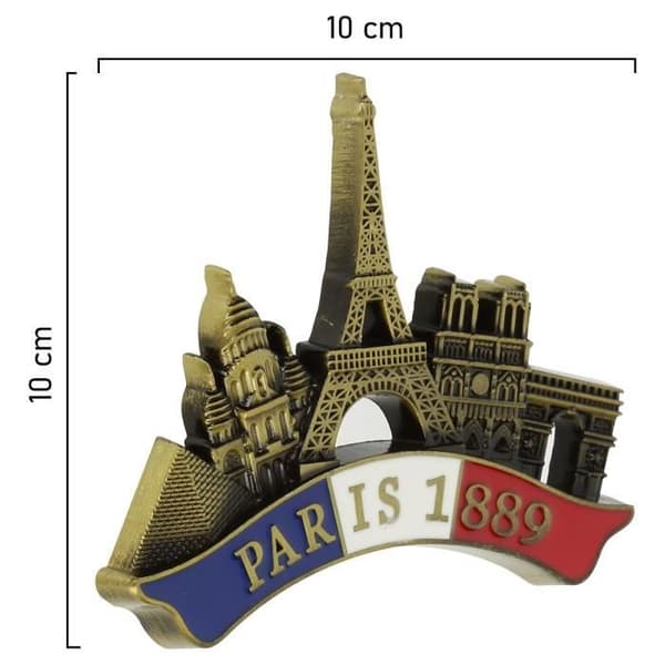 Magnet Paris 3D Monumenter Emblematisk Multifarvet kastanj
