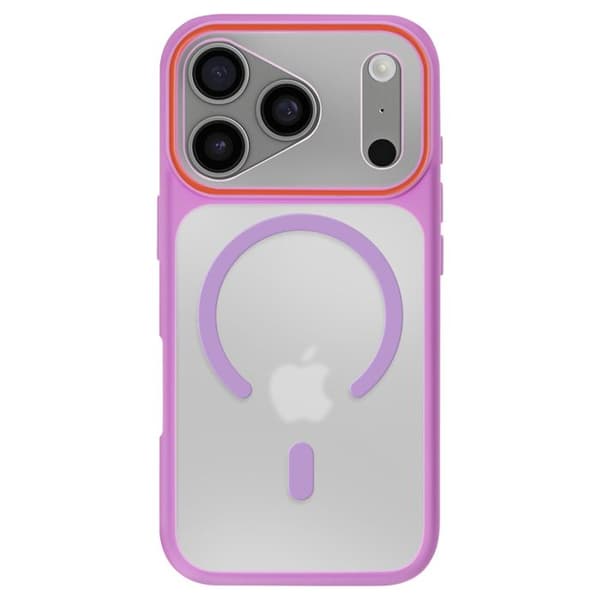 MagSafe-cover til iPhone 17 Pro Max, Bi-materiale beskyttelse, Hård bagside, Lilla Violett