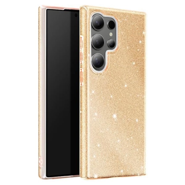 Coque Paillette för Samsung Galaxy S24 Ultra Silikon Ultra tunn Guld Gul