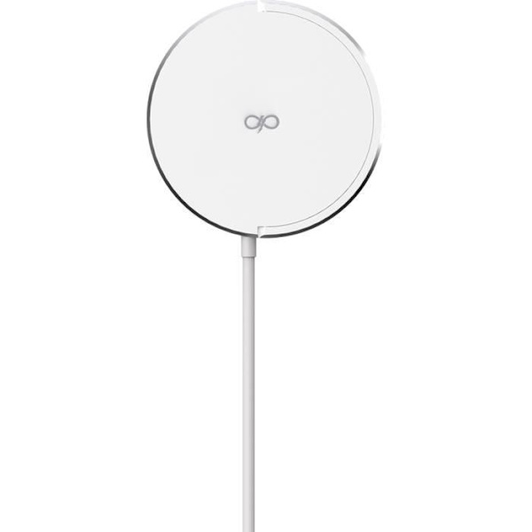 Induktionsoplader - Force Power - MagSafe - 15W - Hvid - Livstidsgaranti Vit