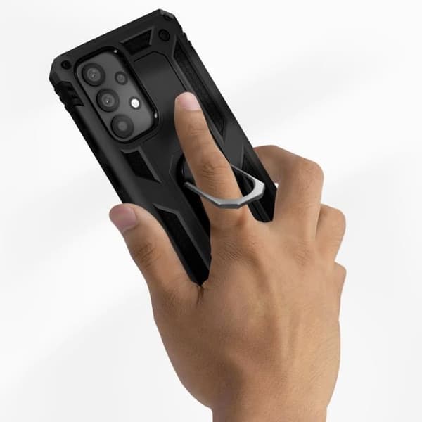 Coque - Samsung - Galaxy A33 5G - Stødabsorberende - Video Støtte Ring - Sort Svart