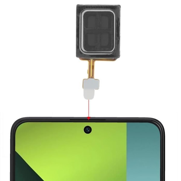 AVIZAR intern högtalare för Xiaomi Redmi Note 13 Pro Black - Reparerar ljudproblem under samtal Svart