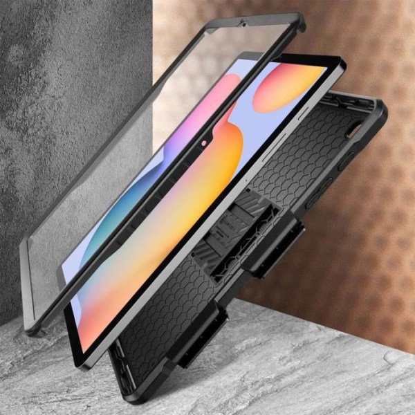 Coque Galaxy Tab S6 Lite - Supcase - Unicorn Beetle Pro - Svart - Heltäckande skydd - Stödfunktion Svart