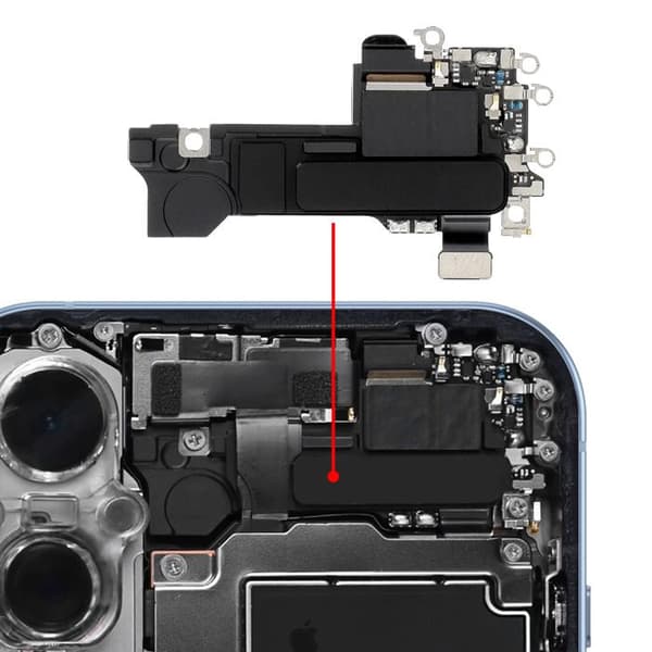 Intern Højttaler Kompatibel med iPhone 17 Øverste Høretelefon Modul Sort Svart