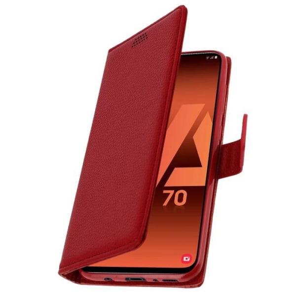 Cover til Samsung Galaxy A70 Case Kortslot Funktion Understøtter rød