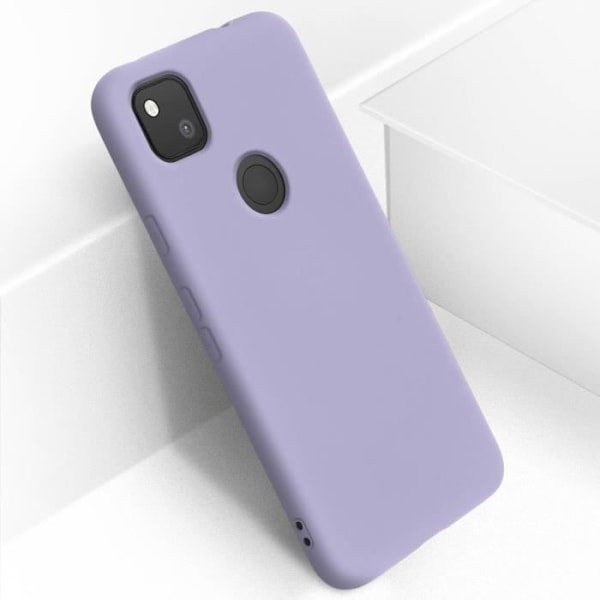 Skyddsfodral - AVIZAR - Google Pixel 4A - Halvstyv silikon - Soft Touch-yta - Lila Lila