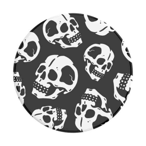 Tilbehør til smartphone - PopGrip Skelly - Hvid / Sort - Greb - Videostøtte - Universal Vit