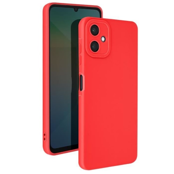 Samsung Galaxy A06 Suojakuori Silikoni Mat Kamerasuoja Punainen Röd