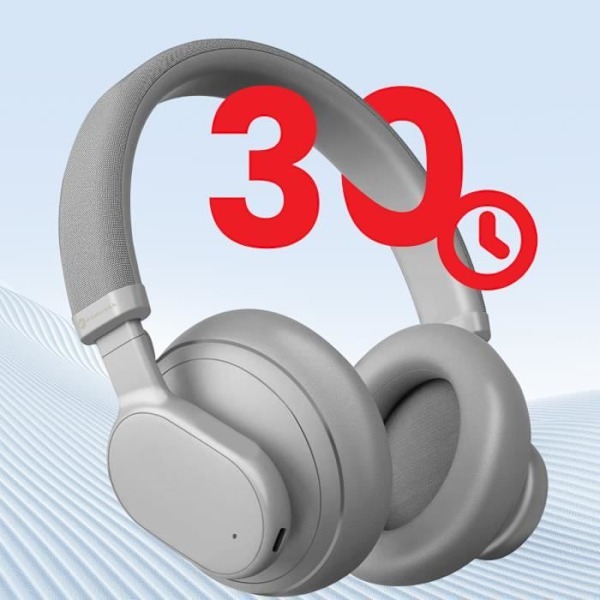 Bluetooth-hörlurar - FORCELL - Touch Beat - Brusreducering - 30 timmars batteritid - Grå Grå