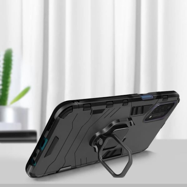 Coque - Oppo - A74 5G / A54 5G - Stöttålig - Metallring - Videostöd Svart