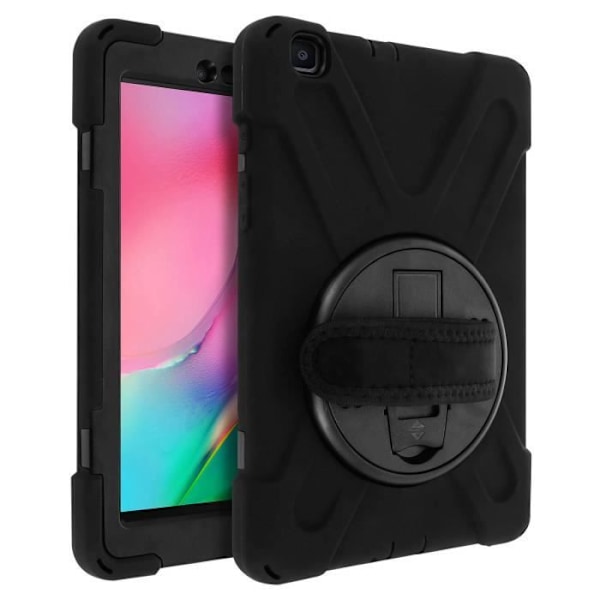 Galaxy Tab A 8.0 2019 - AVIZAR - Hybrid - Kääntyvä Kahva - Tuki - Musta Svart