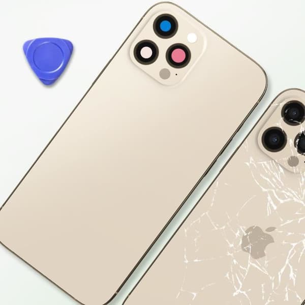 Chassi iPhone 12 Pro - AVIZAR - Guld bakruta - Snabb reparation - Kvalitetsmaterial - 100 g Gul