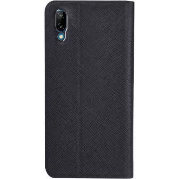 Svart foliofodral för Huawei P20 Lite