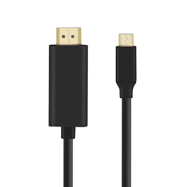 USB Type C til HDMI videokabel - AVIZAR - 2m - 4K UHD opløsning - Spejl- og udvidelsestilstand Svart