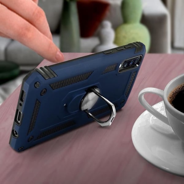 Fodral - AVIZAR - Galaxy A50 - Bi-material - Video Support Ring - Midnattsblå Midnattsblå