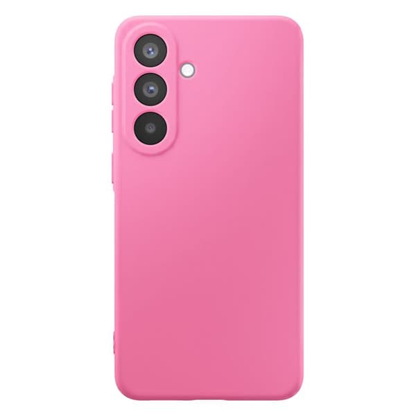 Silicone Soft-Touch-fodral för Galaxy A57 med foder av mikrofiber i fuchsia Ros