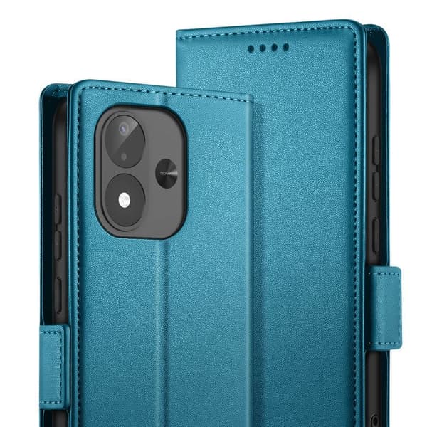 Plånboksfodral för Redmi Note 17 Serie Smart Book med Stöd Blågrön Blå