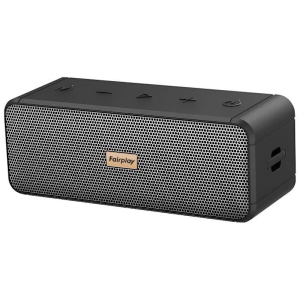 Bluetooth-högtalare - FAIRPLAY - Svart - IPX7 - 15W - 24h batteritid Svart