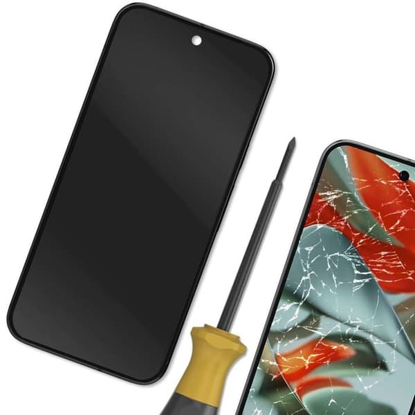 LCD-skærm + Touchglas til Google Pixel 9 Pro XLG med sort chassis