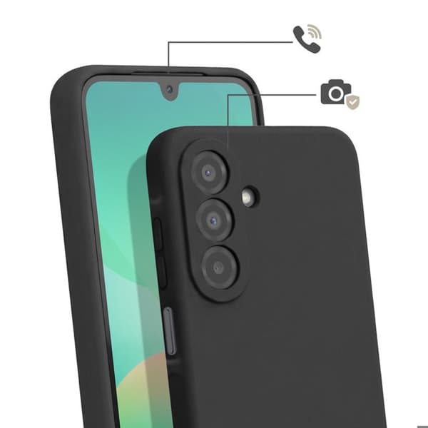 Silicone Cover til Samsung Galaxy A26 med Sort Halsrem Svart