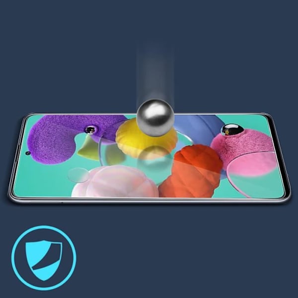 Film Skärm för Samsung Galaxy A51 5G - AVIZAR - Härdat Glas 9H - Transparent - Stötsäker och repbeständig Transparent