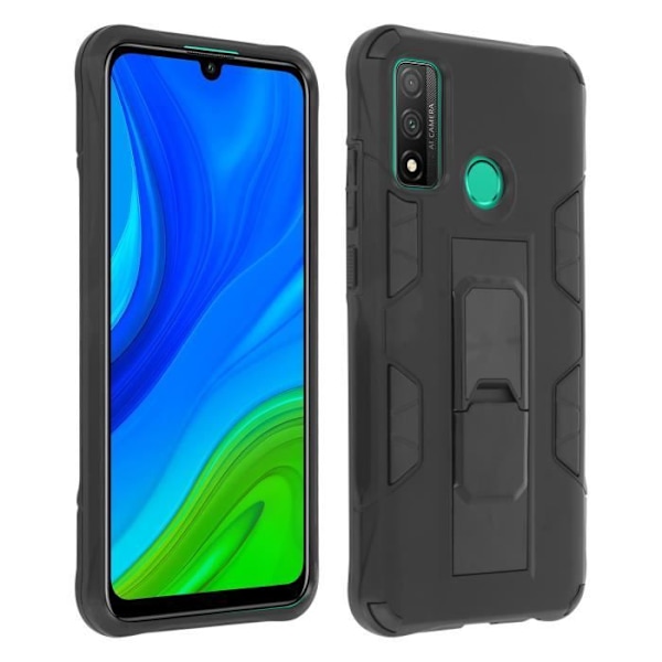Coque - Huawei - P smart 2020 - Stødabsorberende - Indbygget stativ - Sort Svart