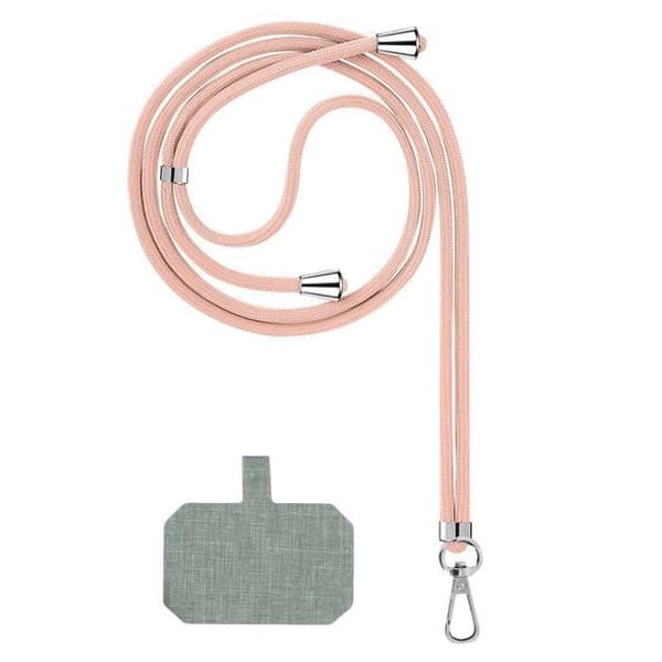 Cordon Smartphone - Justerbart Band - Flätad Nylon - 90cm - Roséguld Roséguld
