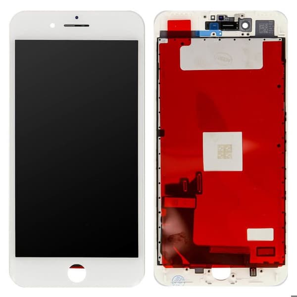 LCD-skärm + Touchglas - AVIZAR - iPhone 7 Plus - Vit - Komplett Ersättning - Lätt att Installera Vit