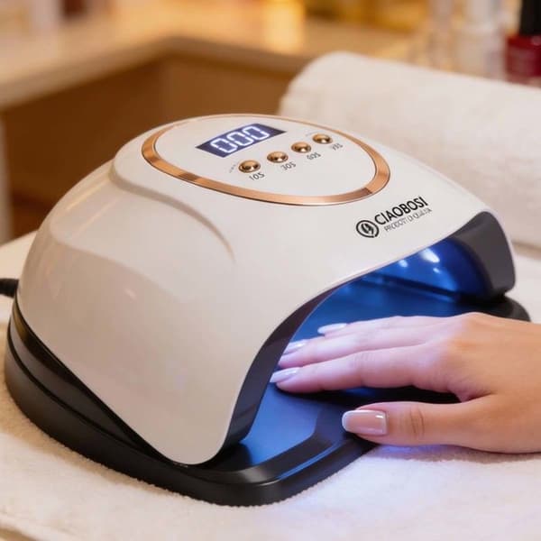 UV/LED tørrelampe - AVIZAR - 20W - Digital skærm - Timer 30/60/99s - Lav varme tilstand Vit