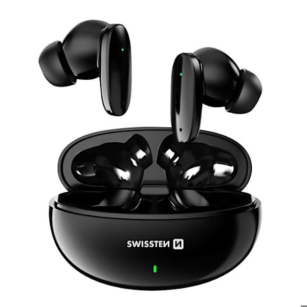 Bluetooth 5.3 TWS-kuulokkeet Musiikki ja Puhelut 230mAh USB-C Swissten Musta
