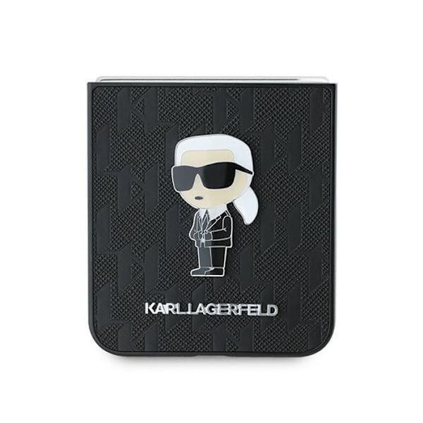 Suojakuori Samsung Galaxy Z Flip6:lle - Karl Lagerfeld Saffiano (KLHCZZF6SAPKINPK) - Ikonik Monogram