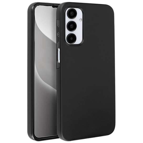 AVIZAR Helfodral till Samsung A15 - Hard and Soft Touch Svart - Fullständigt skydd Svart