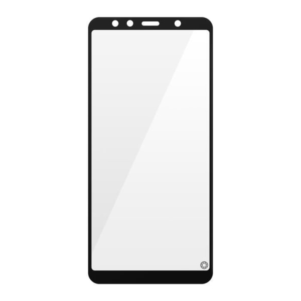 Sammenbrudssikret Glas til Samsung A7 2018 Hårdhed 9H+ Livstidsgaranti Sort Glas Svart