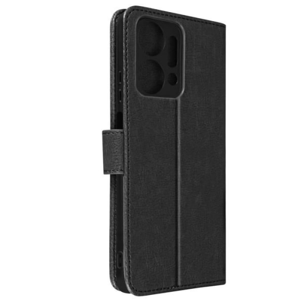 Etui til Honor X7a - AVIZAR - Video Support Wallet - Sort Svart