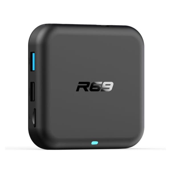 4K Android 14 Wi-Fi 6 Multimedia TV -kotelo ääni-ohjaimella musta