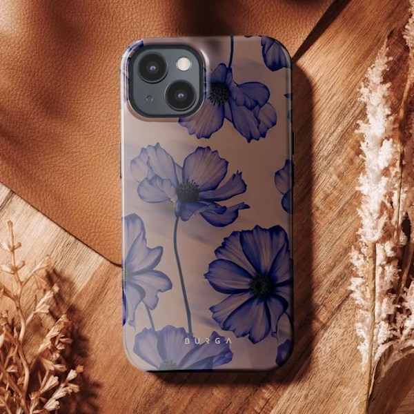 IPhone 15 Velvet Night Iskunkestävä Kuori Burga Tumma Violetti Lila